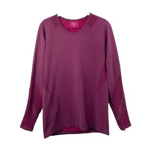 Athleta Caliber long sleeve Top‎ Burgundy red Size L